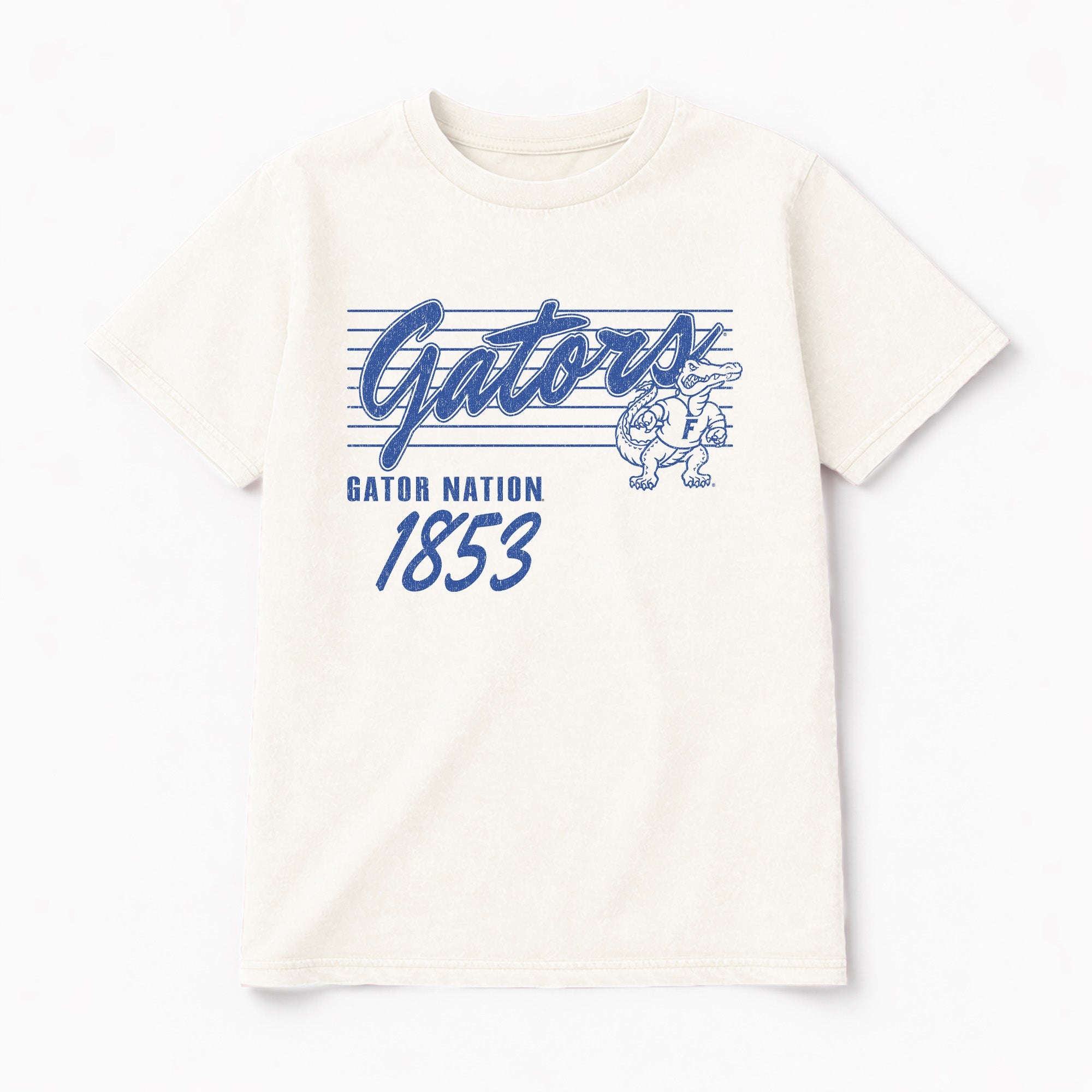 FLORIDA GATORS OLD SCHOOL CLASSIC FIT COTTON BLEND CREWNECK TEE