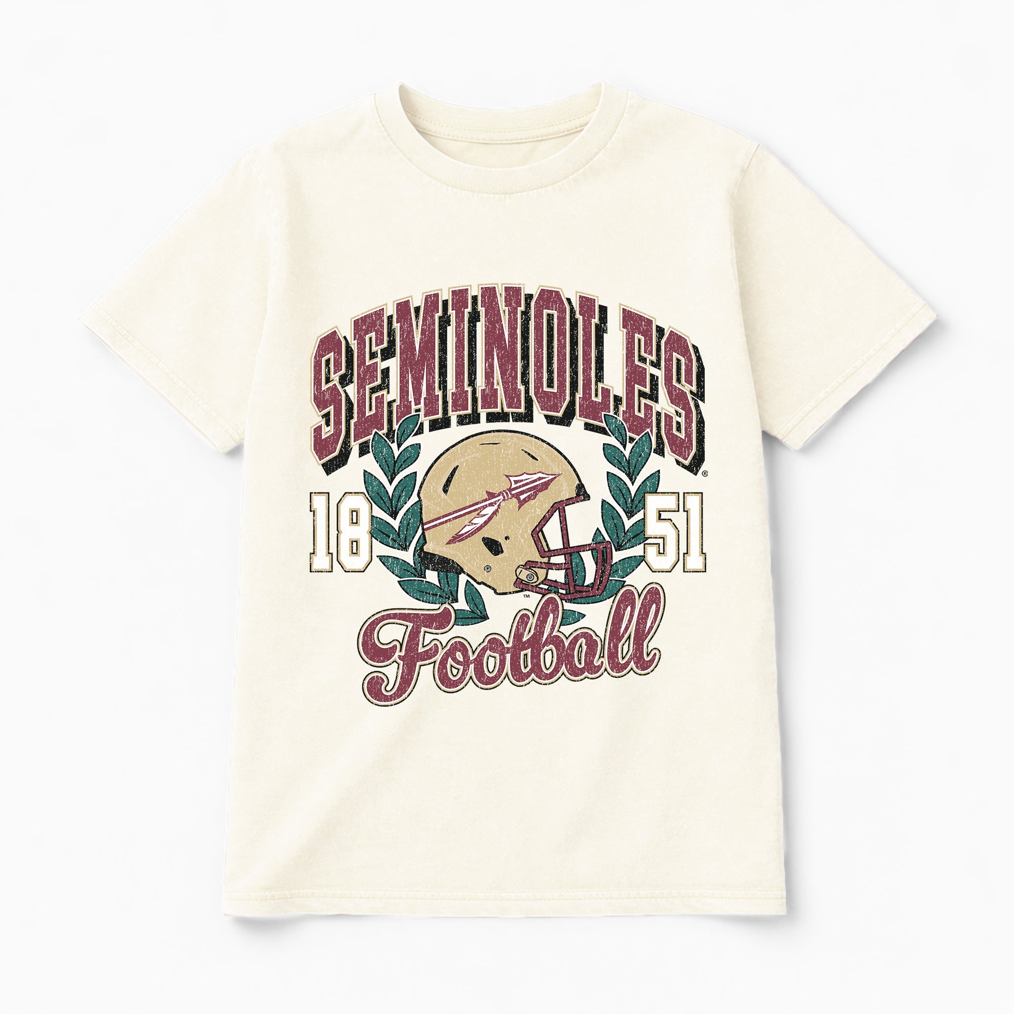 FLORIDA STATE SEMINOLES RAISED ON VICTORY CLASSIC FIT COTTON BLEND CREWNECK TEE