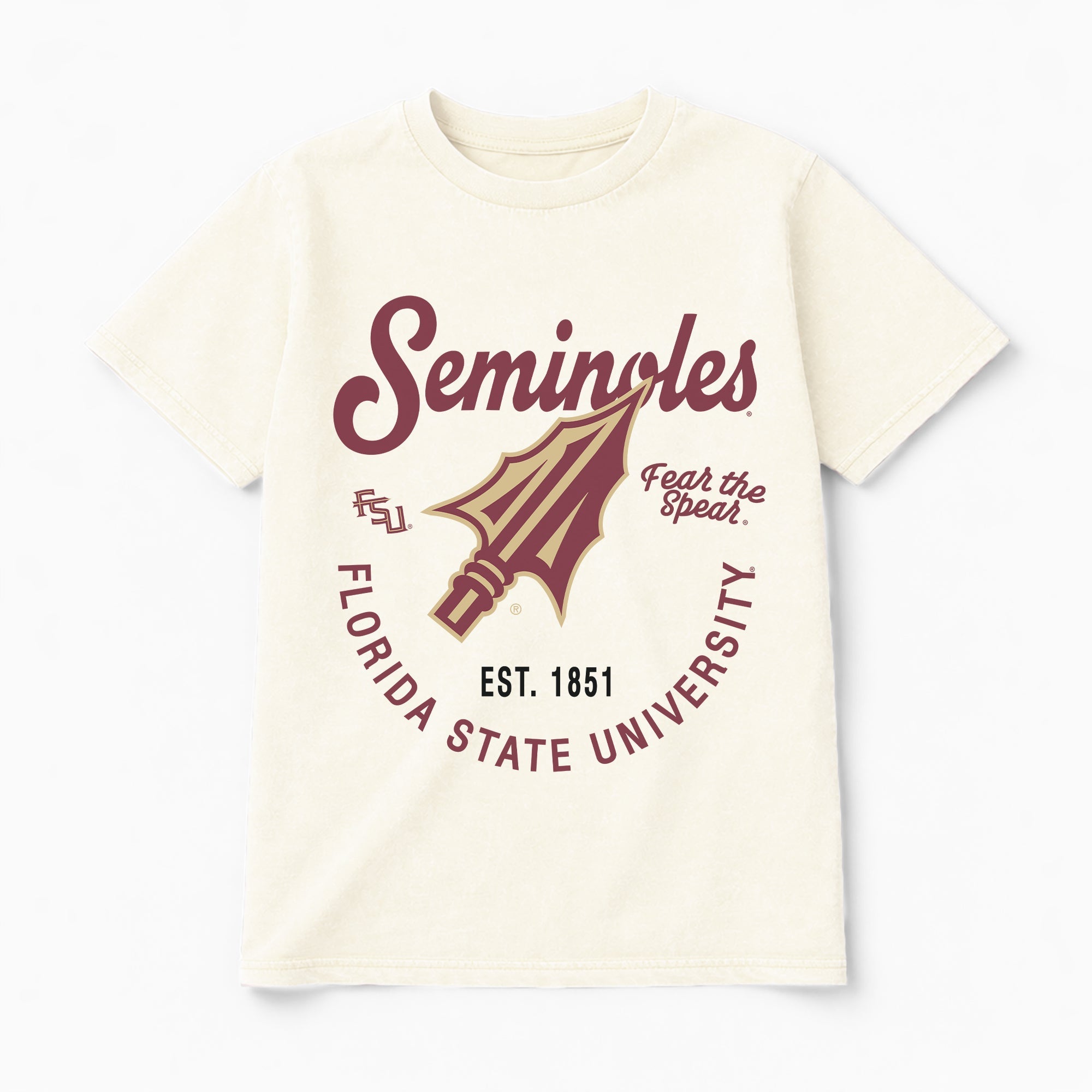 FLORIDA STATE SEMINOLES YOU KNOW OUR NAME CLASSIC FIT COTTON BLEND CREWNECK TEE