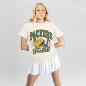 GREEN BAY PACKERS RAISED ON VICTORY CLASSIC FIT COTTON BLEND CREWNECK TEE