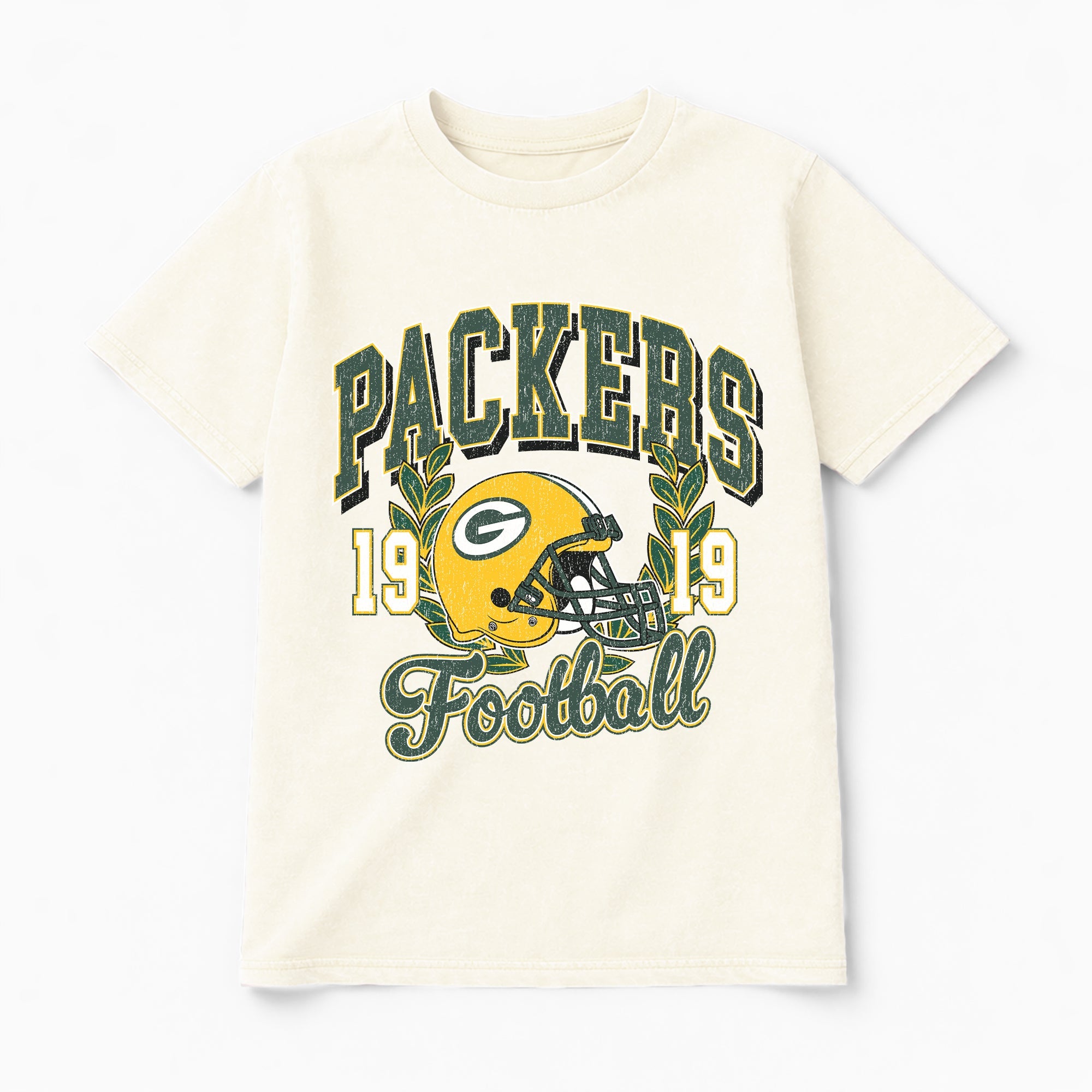 GREEN BAY PACKERS RAISED ON VICTORY CLASSIC FIT COTTON BLEND CREWNECK TEE