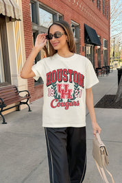 HOUSTON COUGARS RAISED ON VICTORY CLASSIC FIT COTTON BLEND CREWNECK TEE
