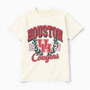 HOUSTON COUGARS RAISED ON VICTORY CLASSIC FIT COTTON BLEND CREWNECK TEE