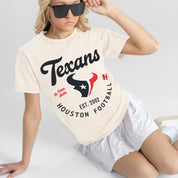 HOUSTON TEXANS YOU KNOW OUR NAME CLASSIC FIT COTTON BLEND CREWNECK TEE