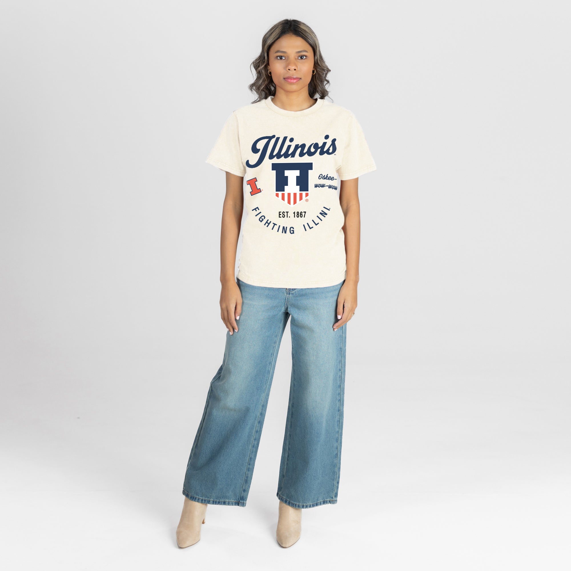 ILLINOIS FIGHTING ILLINI YOU KNOW OUR NAME CLASSIC FIT COTTON BLEND CREWNECK TEE
