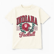 INDIANA HOOSIERS RAISED ON VICTORY CLASSIC FIT COTTON BLEND CREWNECK TEE
