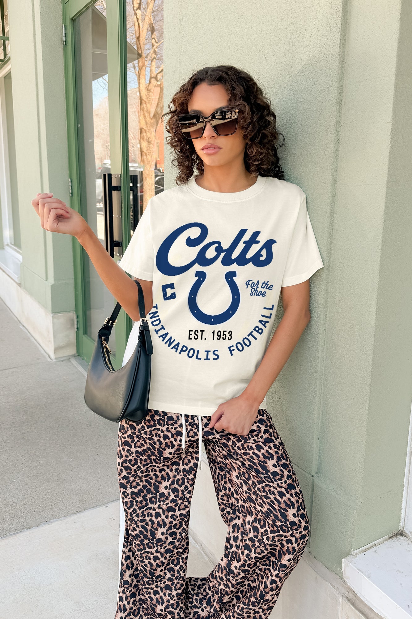 INDIANAPOLIS COLTS YOU KNOW OUR NAME CLASSIC FIT COTTON BLEND CREWNECK TEE