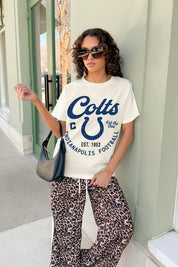 INDIANAPOLIS COLTS YOU KNOW OUR NAME CLASSIC FIT COTTON BLEND CREWNECK TEE