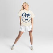 INDIANAPOLIS COLTS YOU KNOW OUR NAME CLASSIC FIT COTTON BLEND CREWNECK TEE