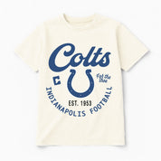 INDIANAPOLIS COLTS YOU KNOW OUR NAME CLASSIC FIT COTTON BLEND CREWNECK TEE