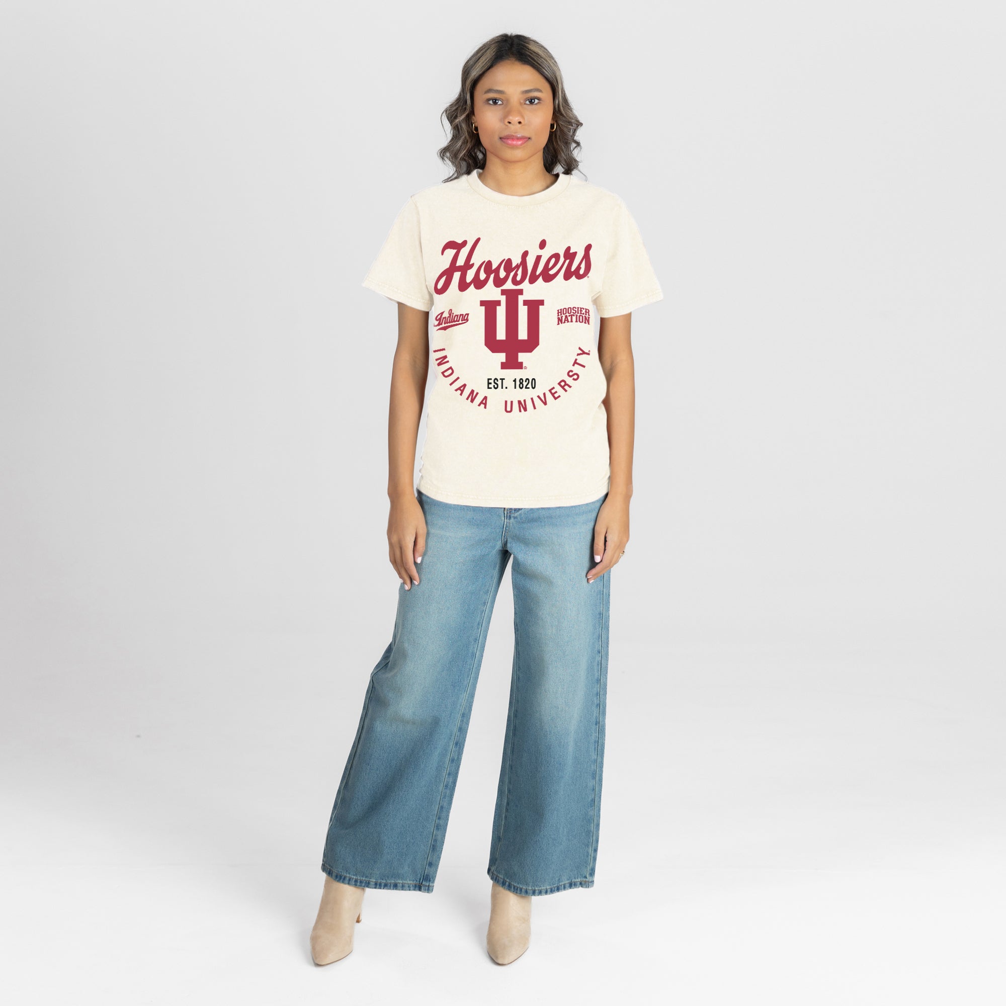 INDIANA HOOSIERS YOU KNOW OUR NAME CLASSIC FIT COTTON BLEND CREWNECK TEE