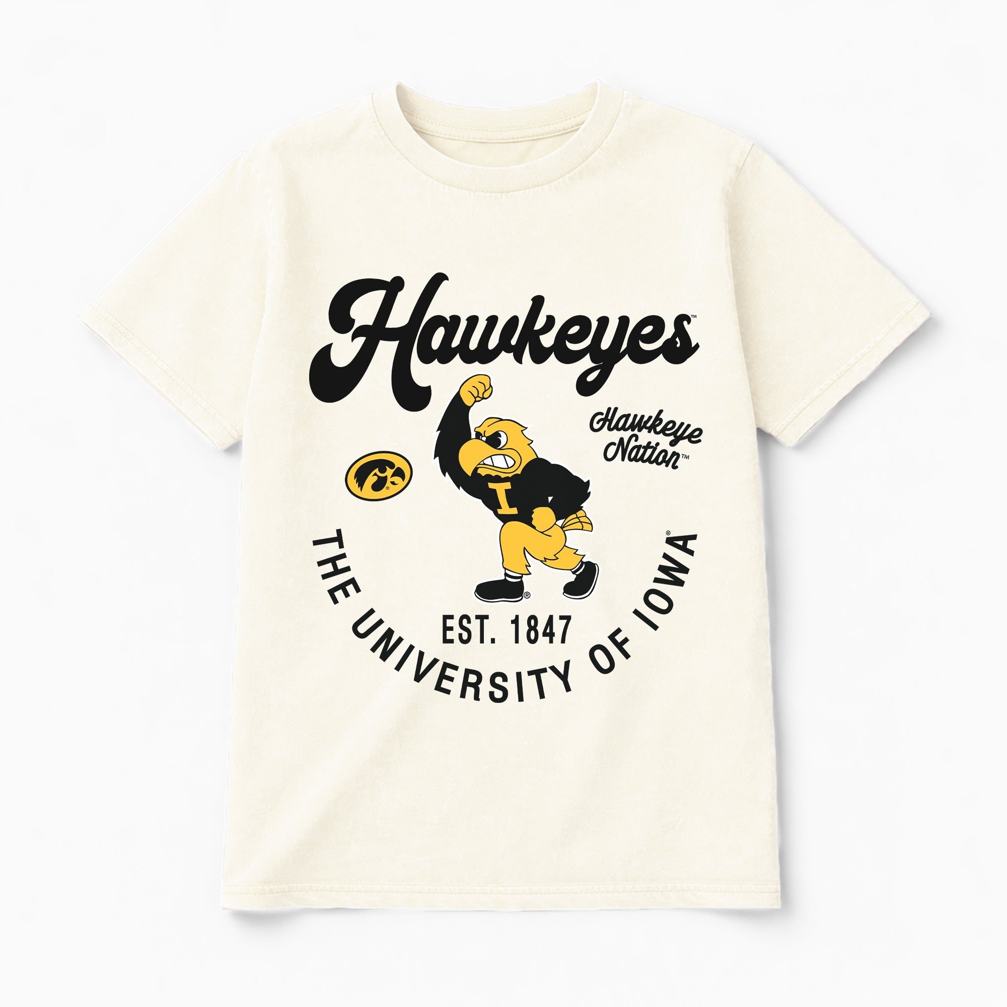 IOWA HAWKEYES YOU KNOW OUR NAME CLASSIC FIT COTTON BLEND CREWNECK TEE