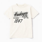 IOWA HAWKEYES OLD SCHOOL CLASSIC FIT COTTON BLEND CREWNECK TEE