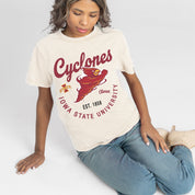 IOWA STATE CYCLONES YOU KNOW OUR NAME CLASSIC FIT COTTON BLEND CREWNECK TEE