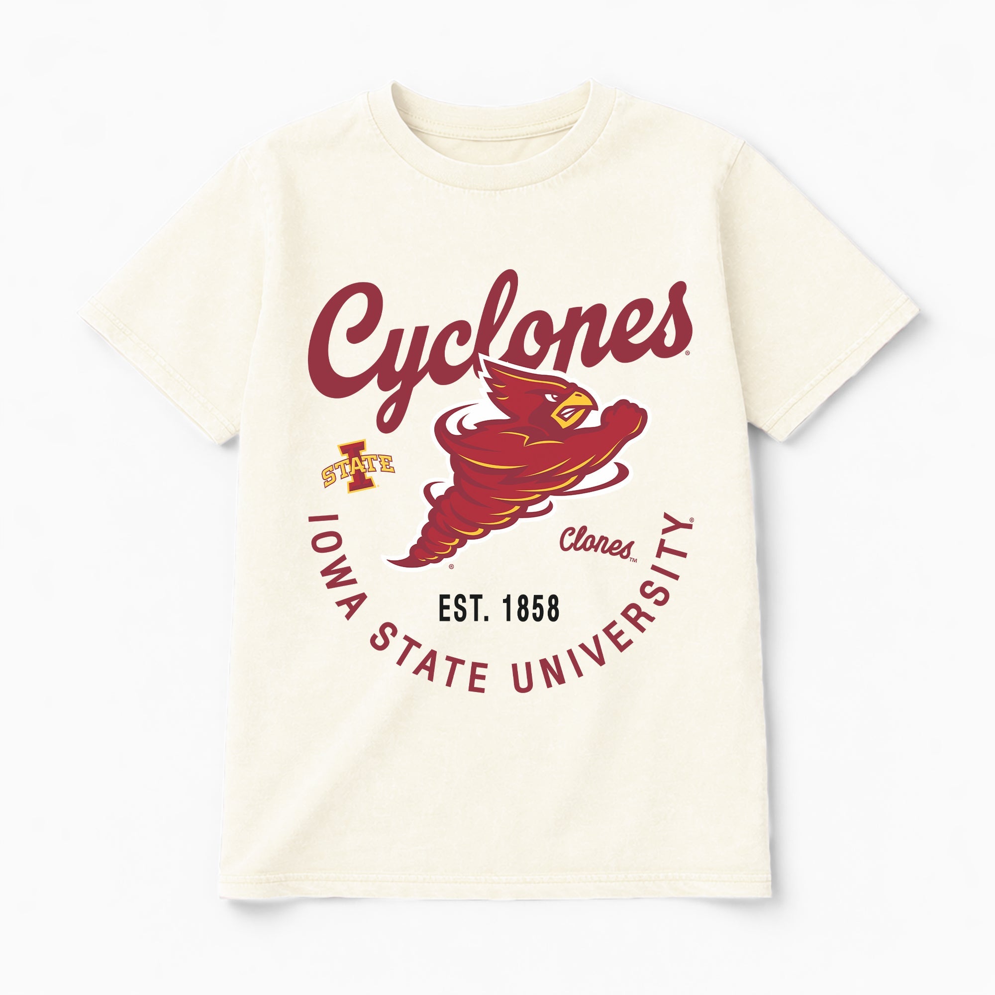 IOWA STATE CYCLONES YOU KNOW OUR NAME CLASSIC FIT COTTON BLEND CREWNECK TEE