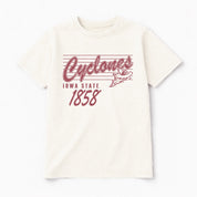IOWA STATE CYCLONES OLD SCHOOL CLASSIC FIT COTTON BLEND CREWNECK TEE