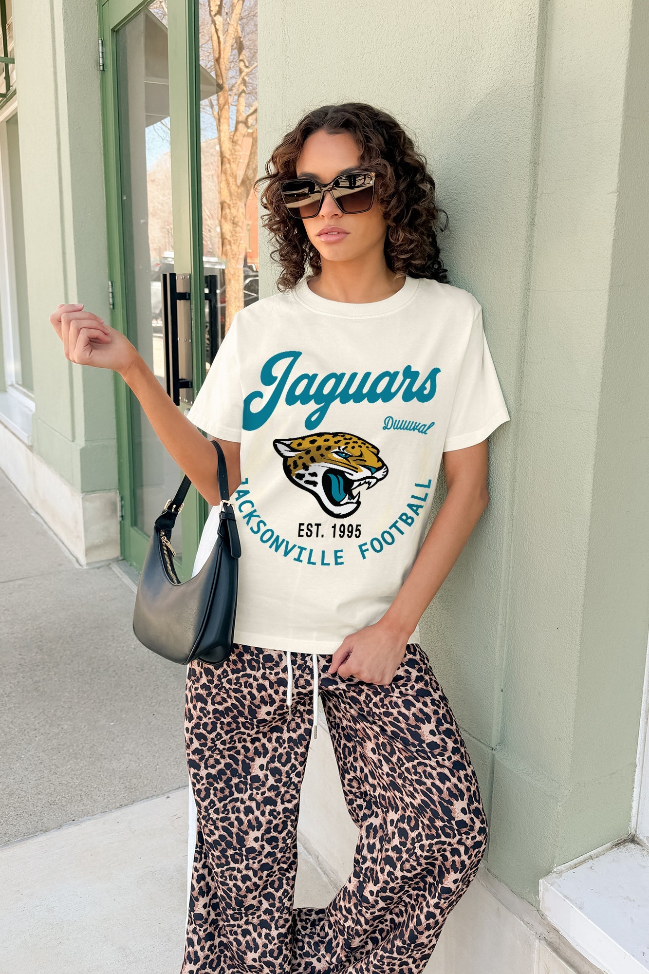 JACKSONVILLE JAGUARS YOU KNOW OUR NAME CLASSIC FIT COTTON BLEND CREWNECK TEE