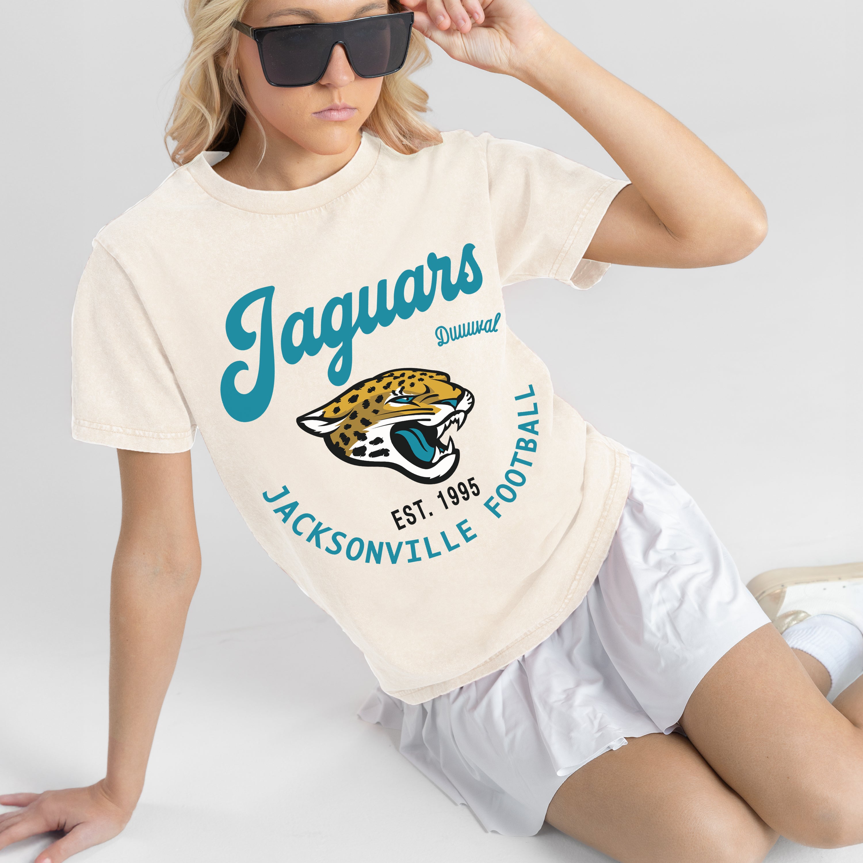 JACKSONVILLE JAGUARS YOU KNOW OUR NAME CLASSIC FIT COTTON BLEND CREWNECK TEE