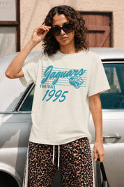JACKSONVILLE JAGUARS OLD SCHOOL CLASSIC FIT COTTON BLEND CREWNECK TEE