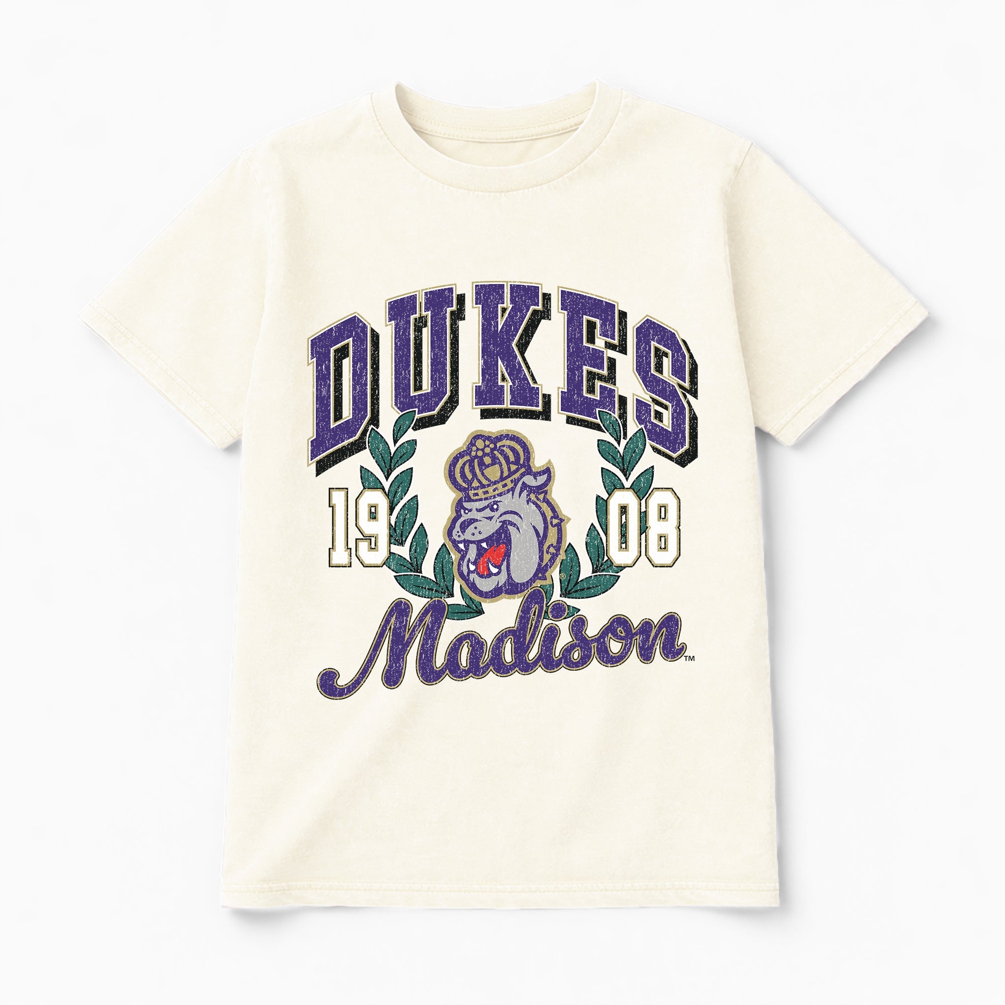JAMES MADISON DUKES RAISED ON VICTORY CLASSIC FIT COTTON BLEND CREWNECK TEE