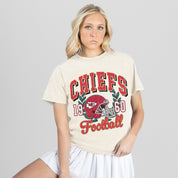 KANSAS CITY CHIEFS RAISED ON VICTORY CLASSIC FIT COTTON BLEND CREWNECK TEE