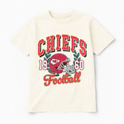 KANSAS CITY CHIEFS RAISED ON VICTORY CLASSIC FIT COTTON BLEND CREWNECK TEE