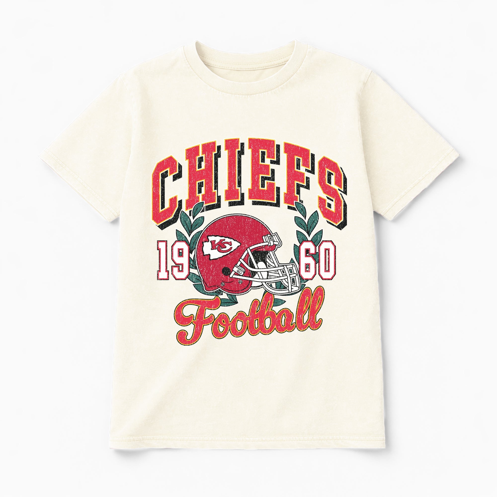 KANSAS CITY CHIEFS RAISED ON VICTORY CLASSIC FIT COTTON BLEND CREWNECK TEE