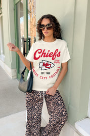 KANSAS CITY CHIEFS YOU KNOW OUR NAME CLASSIC FIT COTTON BLEND CREWNECK TEE