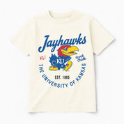 KANSAS JAYHAWKS YOU KNOW OUR NAME CLASSIC FIT COTTON BLEND CREWNECK TEE