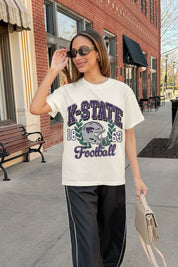 KANSAS STATE WILDCATS RAISED ON VICTORY CLASSIC FIT COTTON BLEND CREWNECK TEE