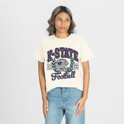 KANSAS STATE WILDCATS RAISED ON VICTORY CLASSIC FIT COTTON BLEND CREWNECK TEE