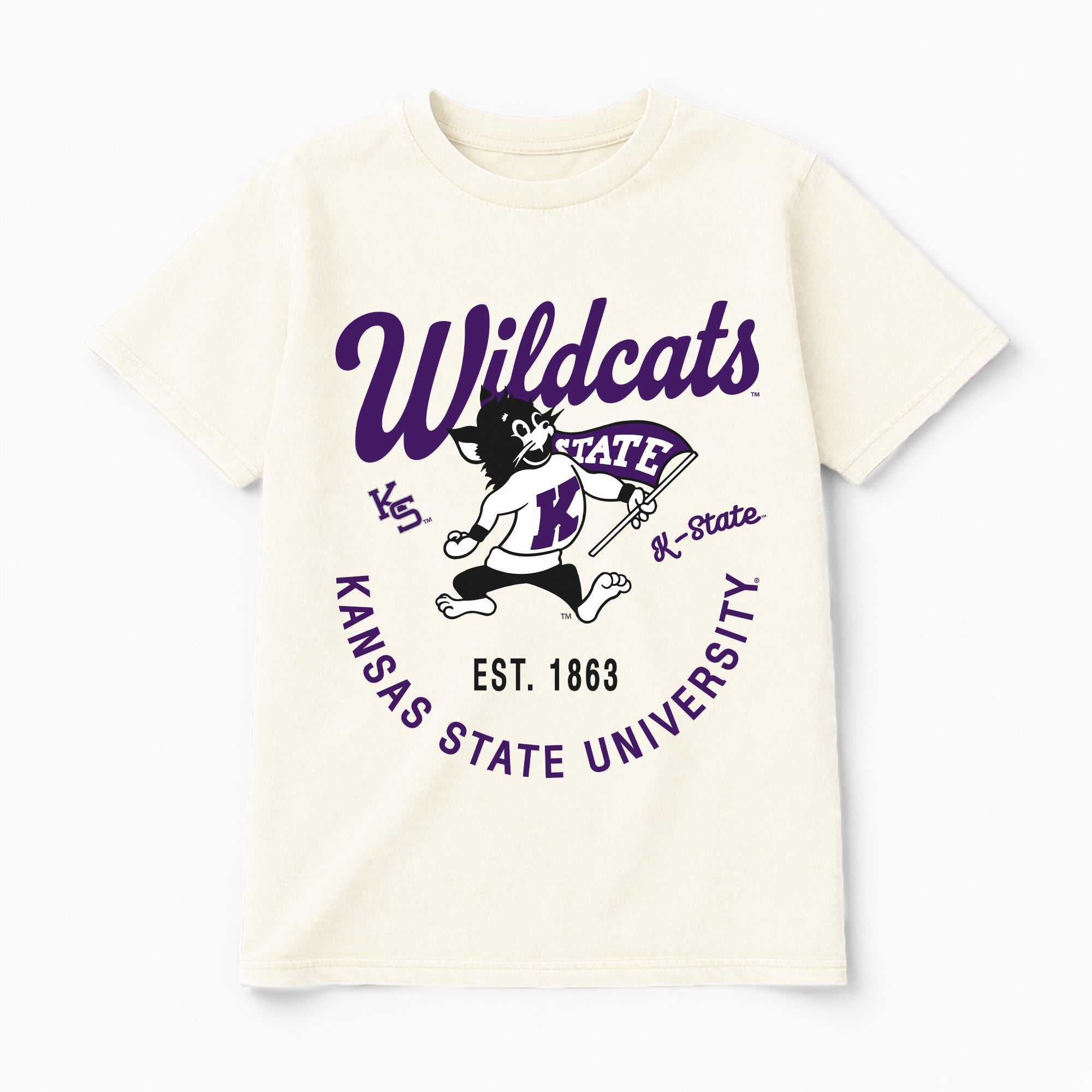 KANSAS STATE WILDCATS YOU KNOW OUR NAME CLASSIC FIT COTTON BLEND CREWNECK TEE