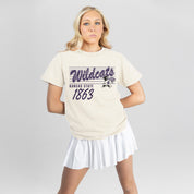 KANSAS STATE WILDCATS OLD SCHOOL CLASSIC FIT COTTON BLEND CREWNECK TEE