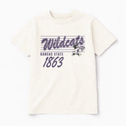 KANSAS STATE WILDCATS OLD SCHOOL CLASSIC FIT COTTON BLEND CREWNECK TEE