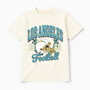 LOS ANGELES CHARGERS RAISED ON VICTORY CLASSIC FIT COTTON BLEND CREWNECK TEE