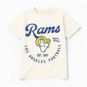 LOS ANGELES RAMS YOU KNOW OUR NAME CLASSIC FIT COTTON BLEND CREWNECK TEE