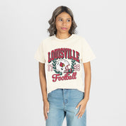 LOUISVILLE CARDINALS RAISED ON VICTORY CLASSIC FIT COTTON BLEND CREWNECK TEE