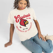 LOUISVILLE CARDINALS YOU KNOW OUR NAME CLASSIC FIT COTTON BLEND CREWNECK TEE