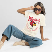 LOUISVILLE CARDINALS YOU KNOW OUR NAME CLASSIC FIT COTTON BLEND CREWNECK TEE