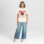 LOUISVILLE CARDINALS YOU KNOW OUR NAME CLASSIC FIT COTTON BLEND CREWNECK TEE