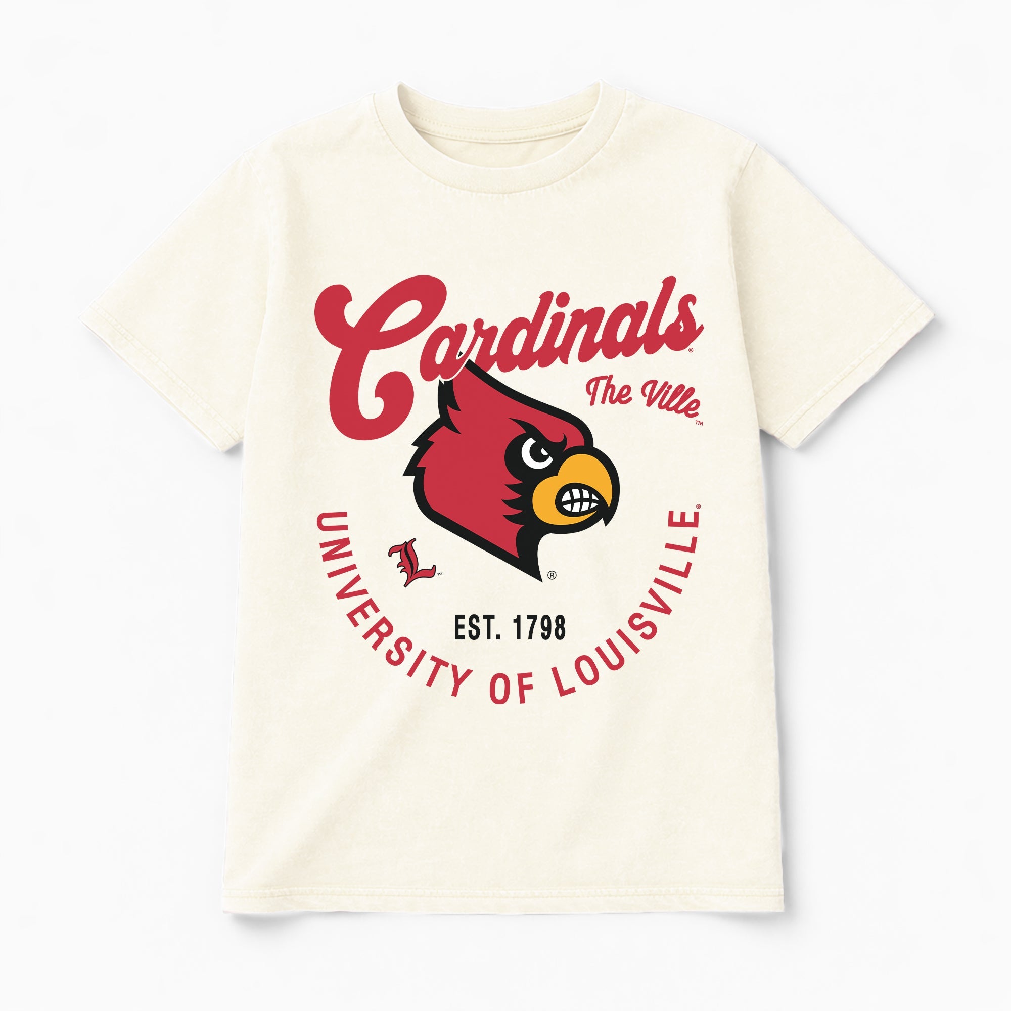 LOUISVILLE CARDINALS YOU KNOW OUR NAME CLASSIC FIT COTTON BLEND CREWNECK TEE