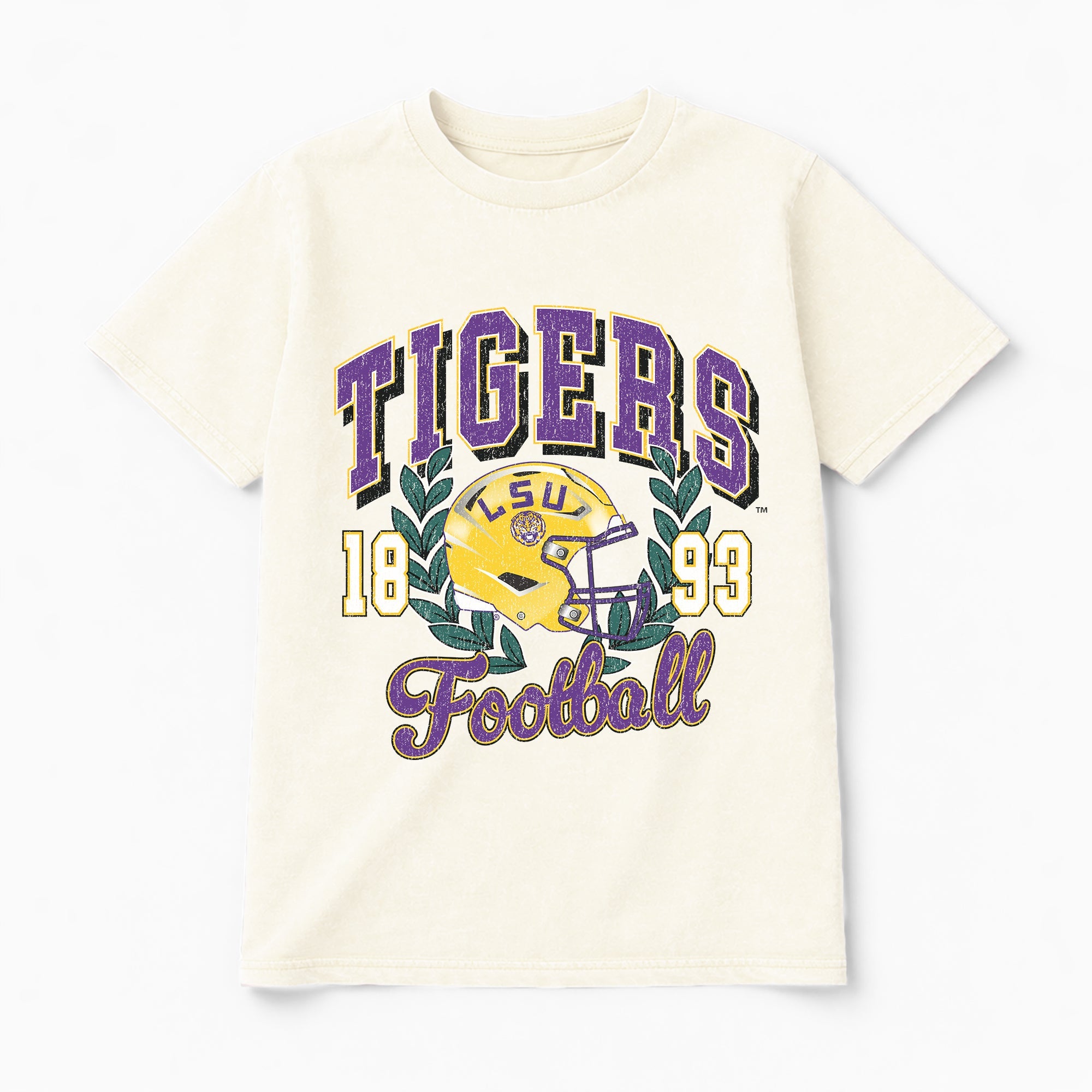 LSU TIGERS RAISED ON VICTORY CLASSIC FIT COTTON BLEND CREWNECK TEE