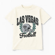 LAS VEGAS RAIDERS RAISED ON VICTORY CLASSIC FIT COTTON BLEND CREWNECK TEE