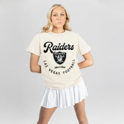 LAS VEGAS RAIDERS YOU KNOW OUR NAME CLASSIC FIT COTTON BLEND CREWNECK TEE