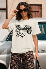 LAS VEGAS RAIDERS OLD SCHOOL CLASSIC FIT COTTON BLEND CREWNECK TEE