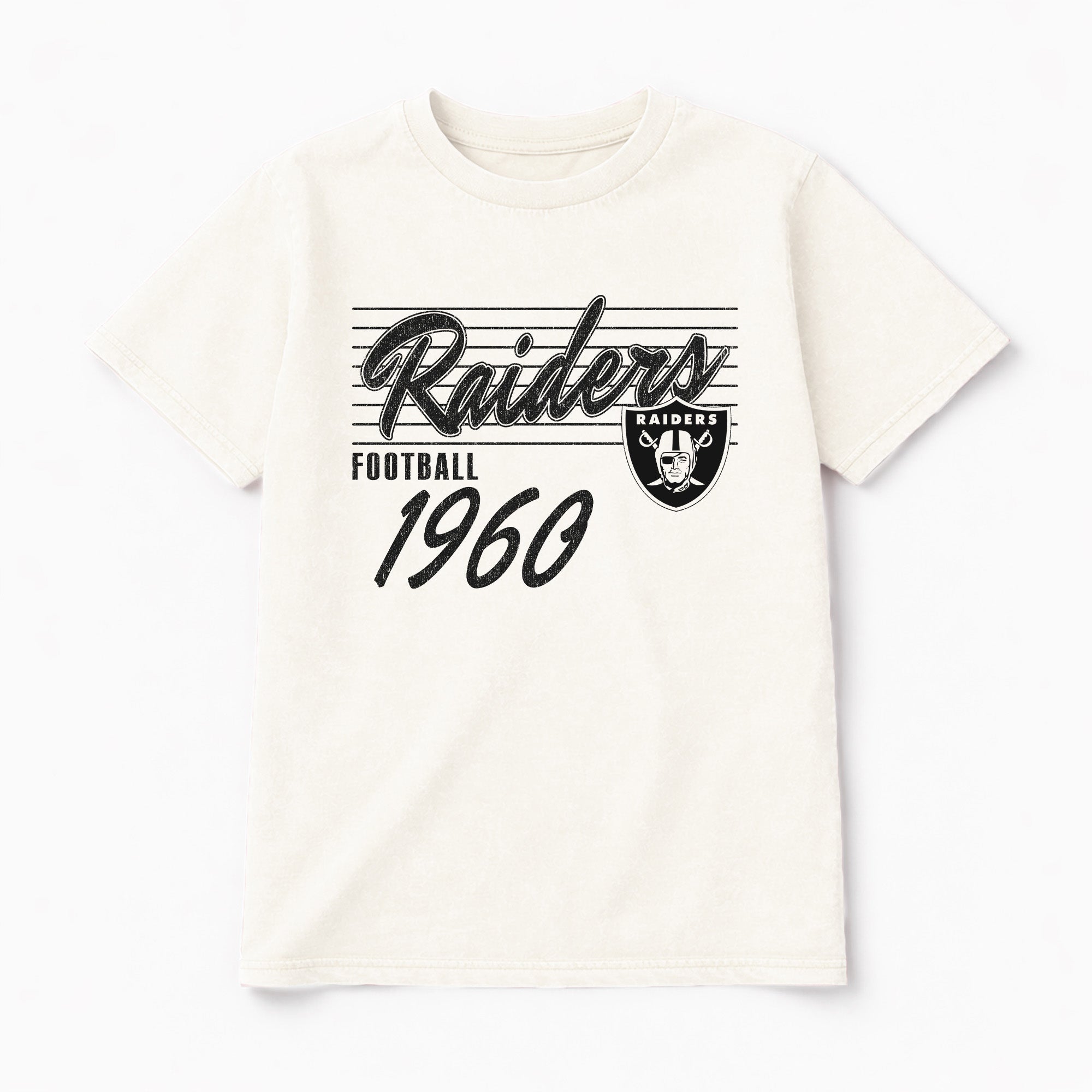 LAS VEGAS RAIDERS OLD SCHOOL CLASSIC FIT COTTON BLEND CREWNECK TEE