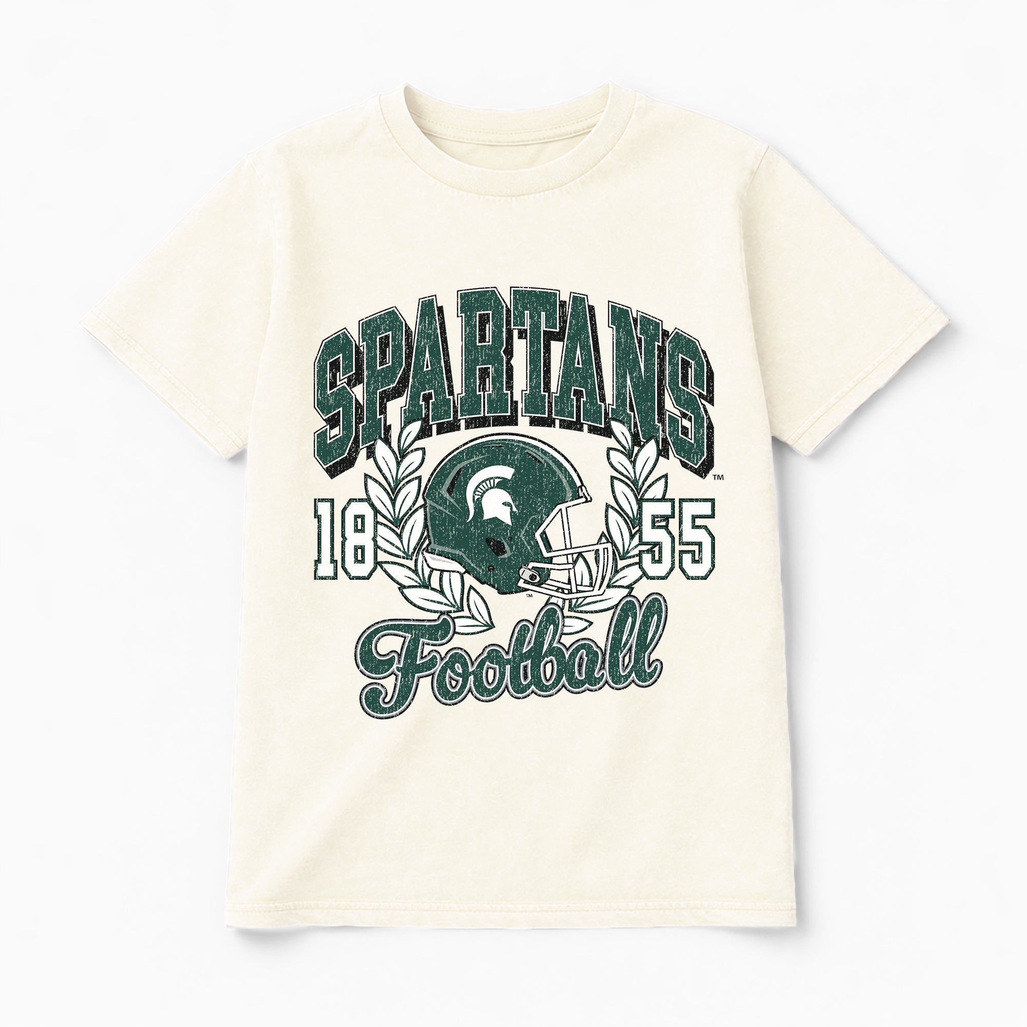 MICHIGAN STATE SPARTANS RAISED ON VICTORY CLASSIC FIT COTTON BLEND CREWNECK TEE