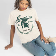 MICHIGAN STATE SPARTANS YOU KNOW OUR NAME CLASSIC FIT COTTON BLEND CREWNECK TEE