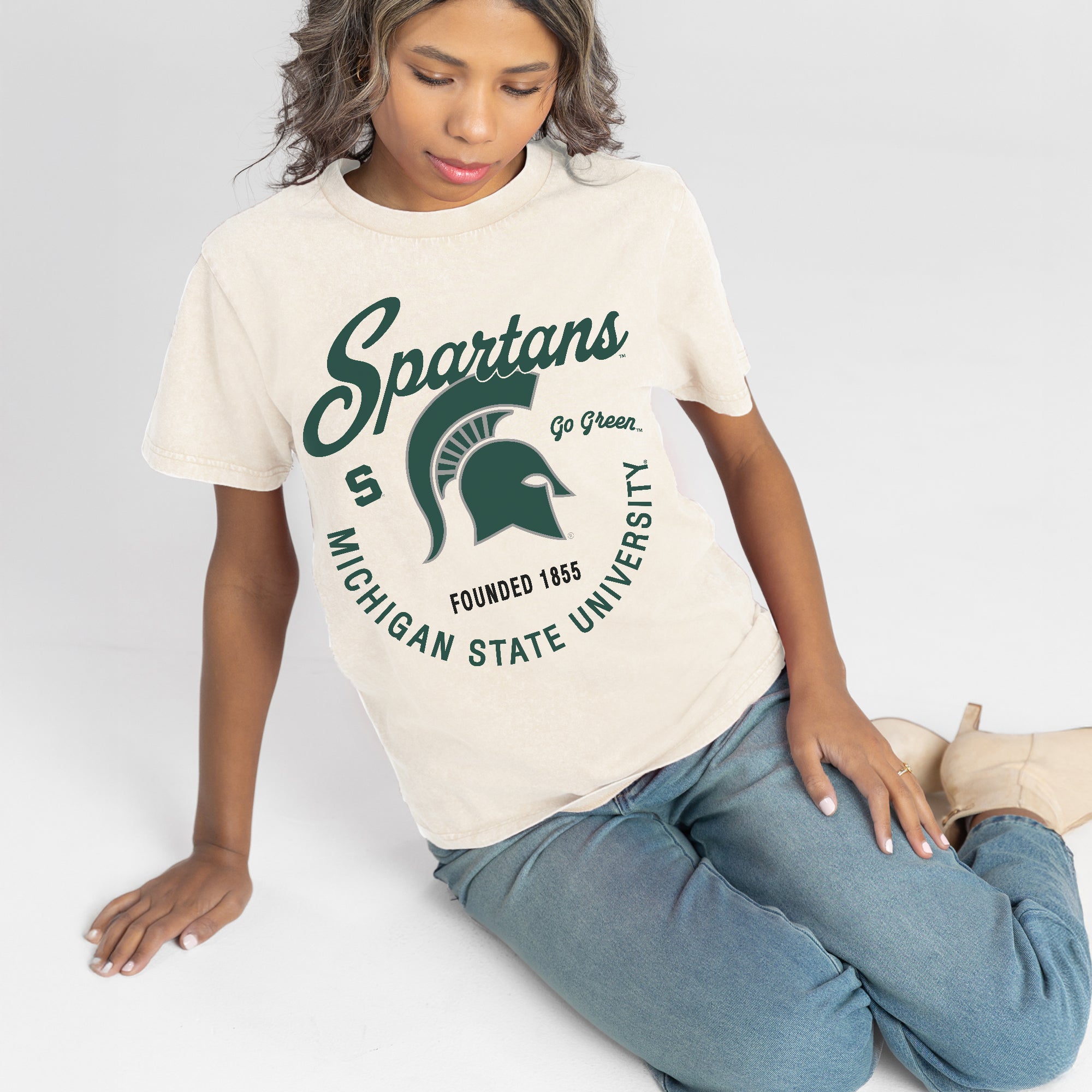 MICHIGAN STATE SPARTANS YOU KNOW OUR NAME CLASSIC FIT COTTON BLEND CREWNECK TEE