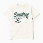 MICHIGAN STATE SPARTANS OLD SCHOOL CLASSIC FIT COTTON BLEND CREWNECK TEE